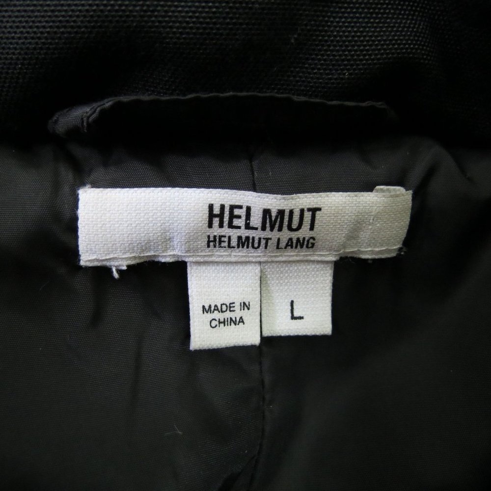 HELMUT LANG Women's Black Coated Cotton Down Puffer Coat L Outerwear - Picture 7 of 9